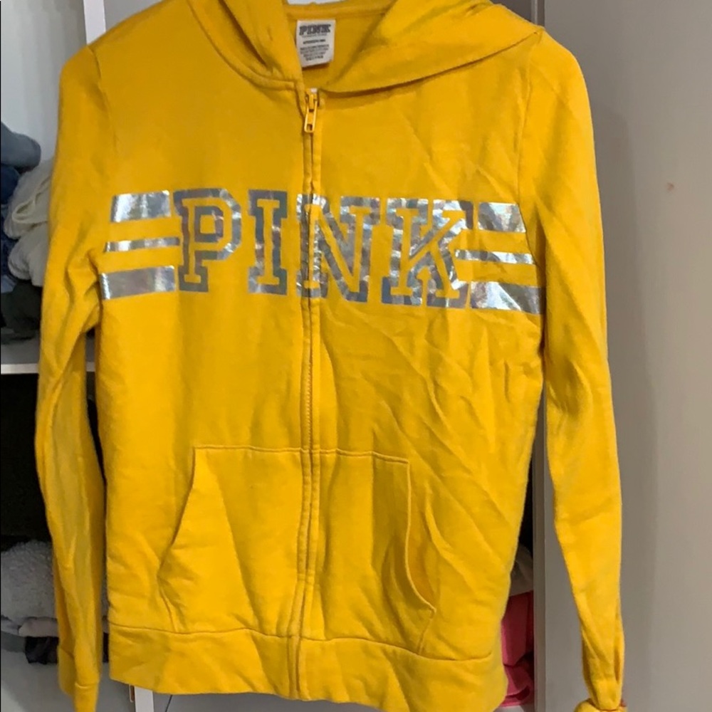 Pink zip up hoodie